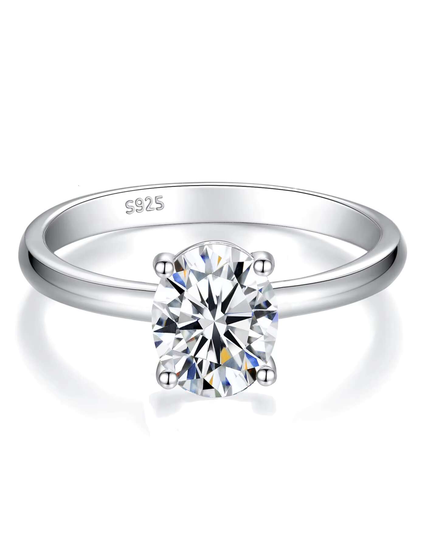 18K Gold Plated High Quality Fashion Jewelry 2CT Engagement Wedding Moissanite Ring Elegant Wedding Ring Set