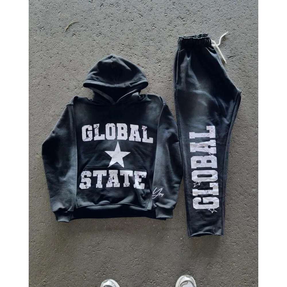 European And American Fashion Brand Streetwear Y2k Haruku Letter Print Colorful Hoodie Men Retro Casual Oversized Sweatshirt Designer