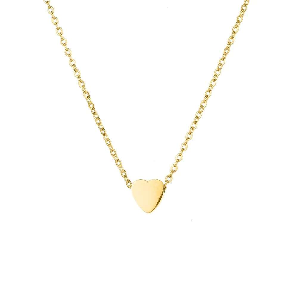 Red Airlines 316L stainless steel necklace for girls, 14k gold heart charm necklace, women's accessories, Dropshipping