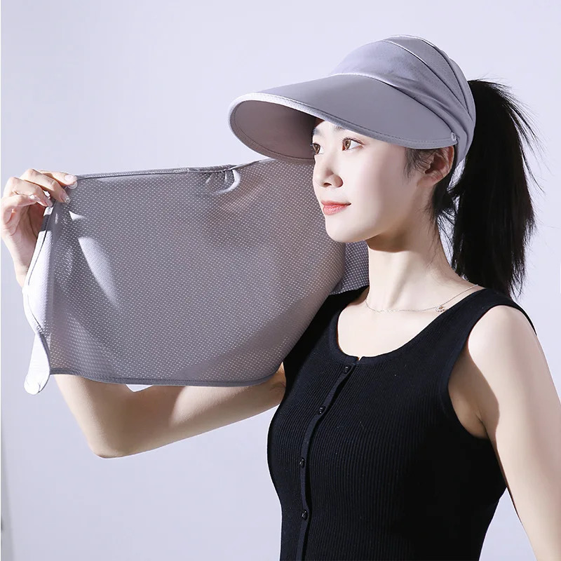 COKK Summer Hats For Women Sunscreen Outdoor Anti UV Cycling Beach Hat Female Floppy Foldable Ladies Gorro Sunhat Face Cover 250512