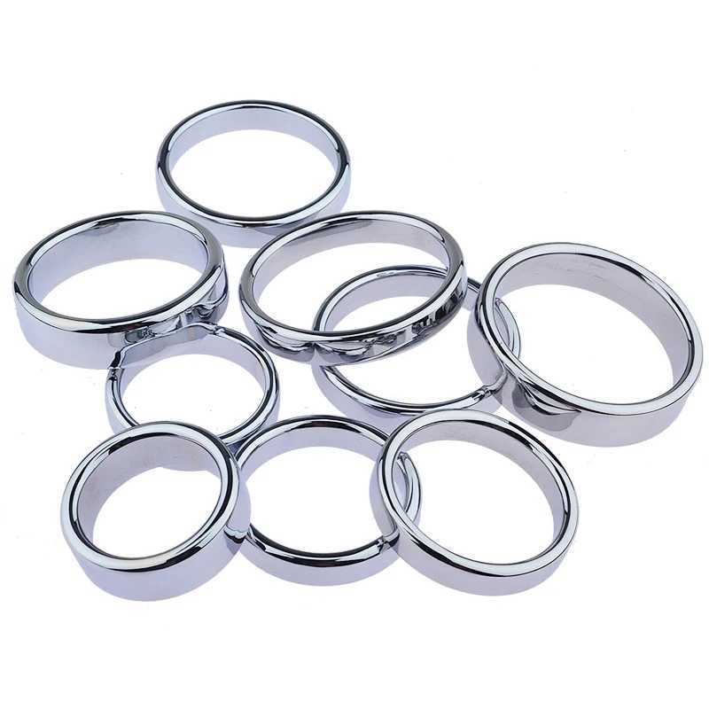 6 Sizes Stainless Steel Male Penis Ring Ball Scrotum Stretcher Ejaculation Delay Metal Cock Rings BDSM Sex Toys For Men Cockring W250512