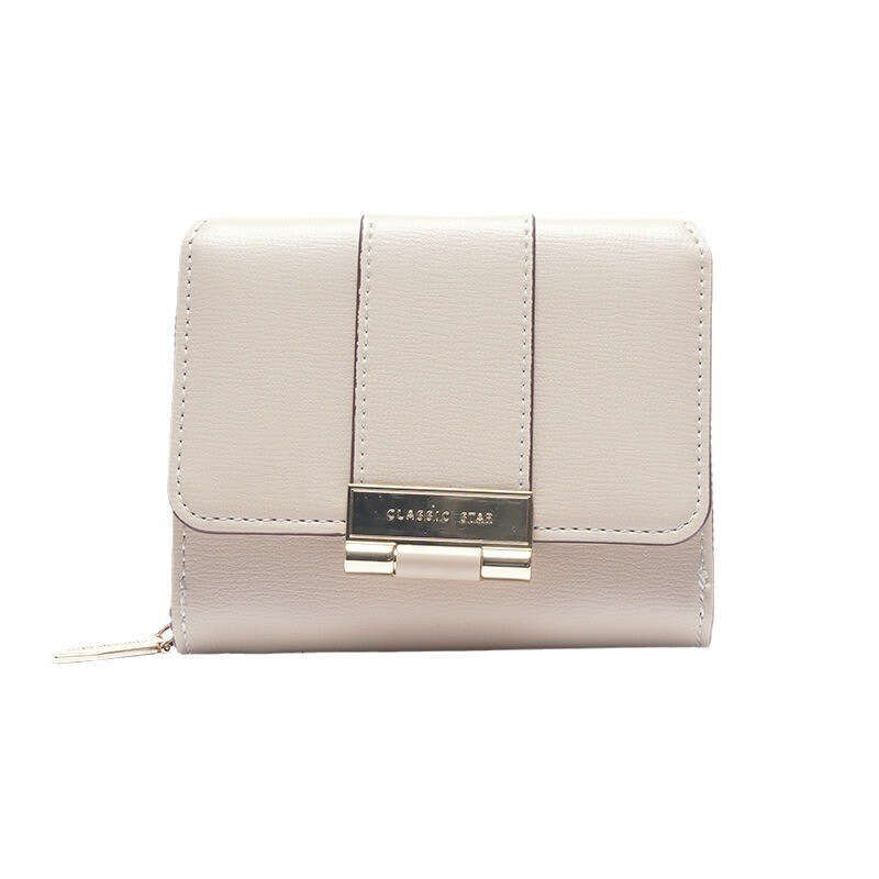 new wallet women, high-end feeling, small folding wallet, short zipper, three fold handbag for women