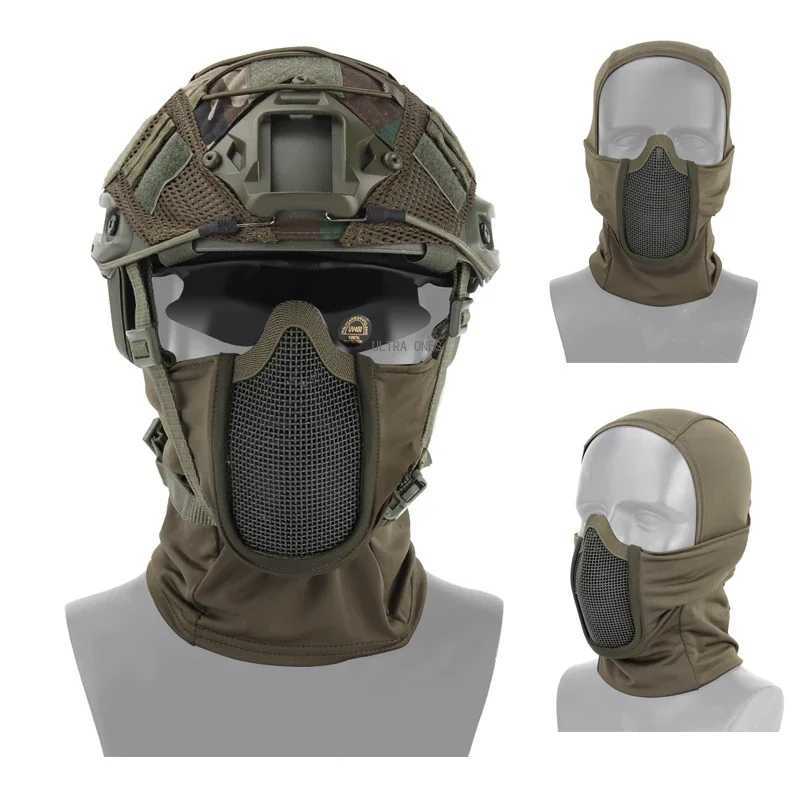 Tactical Balaclava Full Face Scarf Mask Shooting Cs Game Airsoft Headgear Masks Hunting Cycling Riding Windproof Face SheildW250512