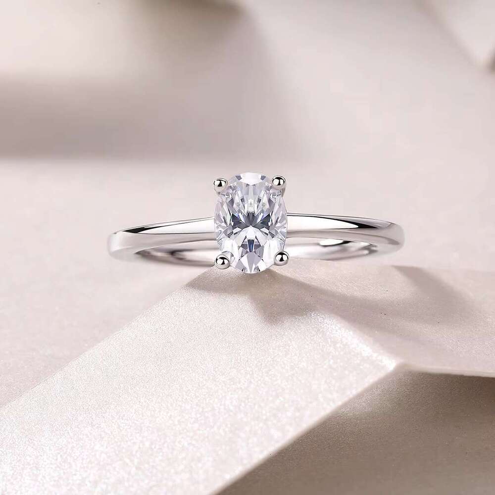 Elegant Card Rubble Oval Cutting Ring - Pointed Set Made of Pure Silver, Sizes 5-9, USA, Eternal Beauty
