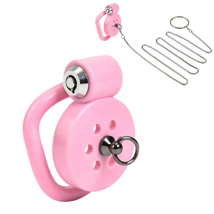 Pink Male Penis Chastity Cage Set Small Bird Chastity Cage 5 Cock Rings With Urethral Sound Plug Penis Bondage Slave Man Sex Toy W250512