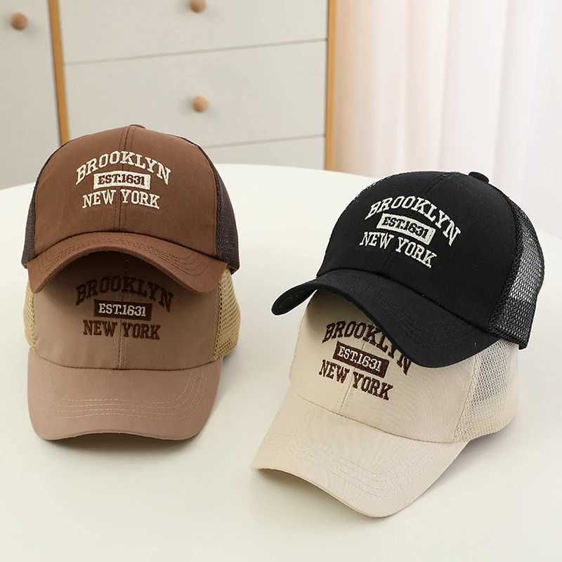 Children Mesh Baseball Cap Summer Breathable Letter Embroidered Baby Sun Hat Kids Boys Girls Outdoor Sunscreen Caps R250512