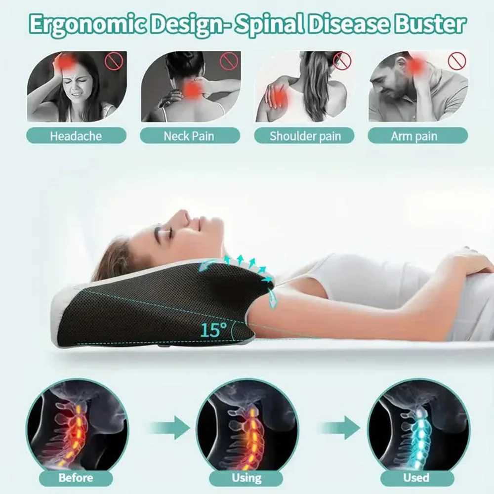 Memory Foam Cervical PillowButterfly Pillow2 in 1 Ergonomic Contour Orthopedic Pillow for Neck PainNeck PillowW250512