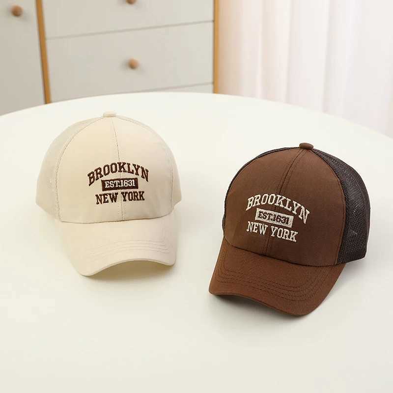 Children Mesh Baseball Cap Summer Breathable Letter Embroidered Baby Sun Hat Kids Boys Girls Outdoor Sunscreen Caps R250512