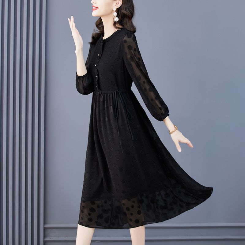 SY6140 Plus size dress long sleeve spring women 2025 new style fashion temperament plus size dress