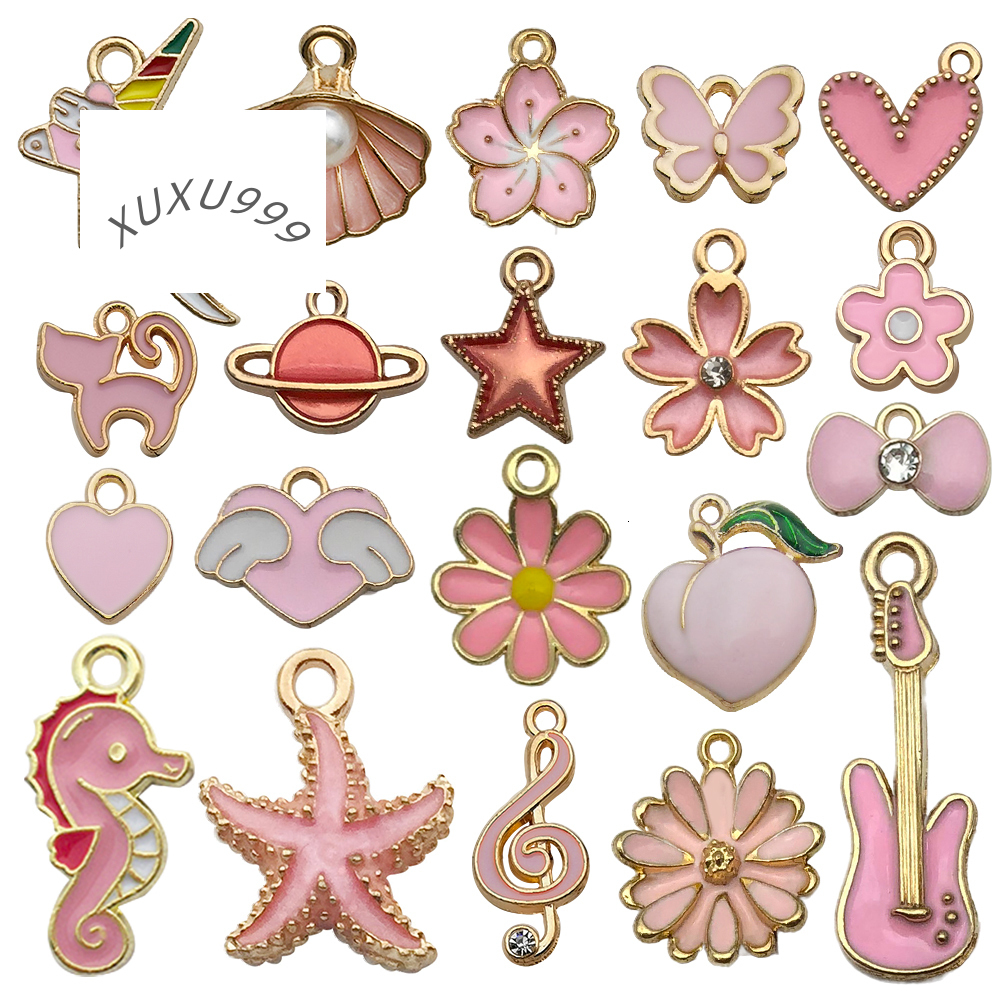Bulk Sale Fashion Enamel Alloy Charm 20pcs Set for DIY Crafts Jewelry Making Earrings Bracelet Child Charms Necklace Accessories