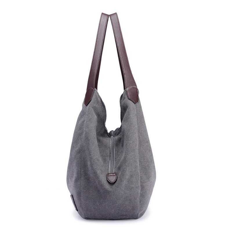 Trendy Canvas Bag Vintage Canvas Shoulder Bag Women Handbags Ladies Hand Bag Tote Casual Handbags Women Hobos Handbags WomenW250512