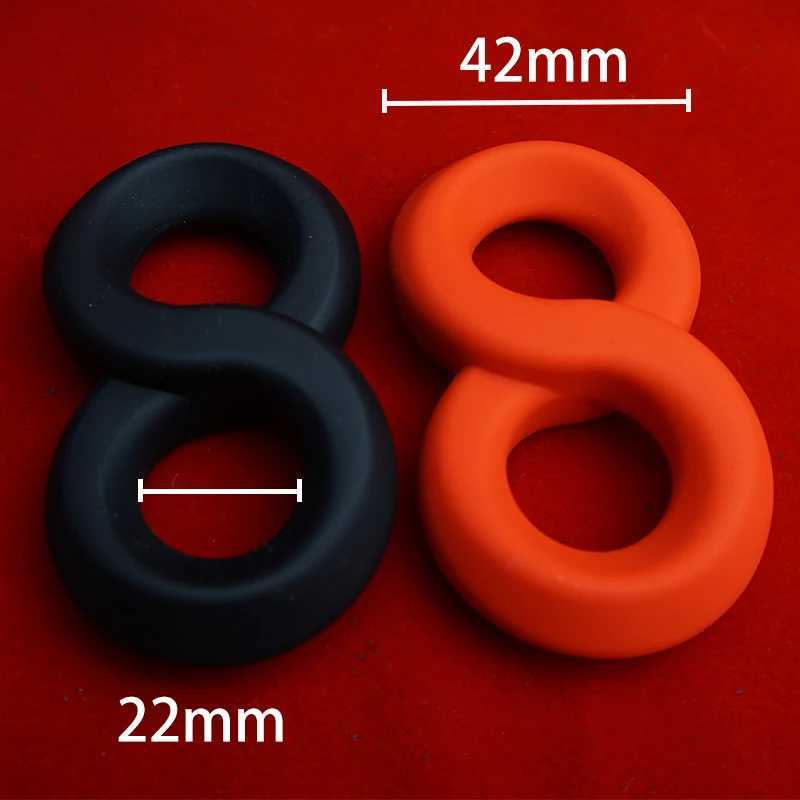Tugger Balls StretcherDual Support Dick Erection Cock Penis RingSilicone Penisring CockringTesticles Scrotum TugCBT Bdsm W250512