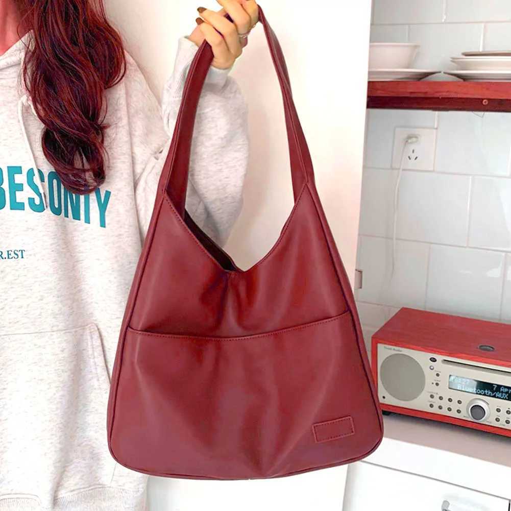 Women Vintage Hobo Bag Trendy PU Leather Shoulder Bag Large Capacity Satchel Armpit Bag Soft Underarm Bag Daily Dating BagW250512