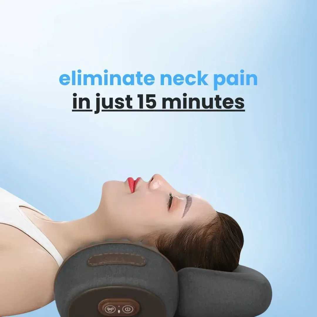COSSEAL-3-in-1 Neck Massager Cervical Pillow Hot Compress Vibration Massage Neck Traction Relax Pillow Spine Support MassagerW250512
