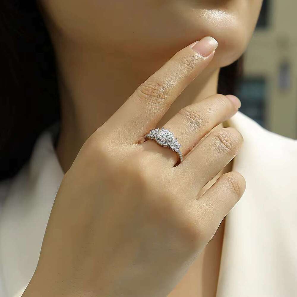 Unique Moissanite Cathedral Ring - Spike Set in Pure Silver, Size 5-9 American, Eternal Elegance