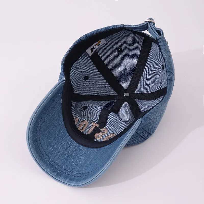 Vintage Denim Children Baseball Cap Letter Embroidery Boys Girls Jeans Duck Tongue Caps Adjustable Outdoor Kids Snapback Sun Hat R250512