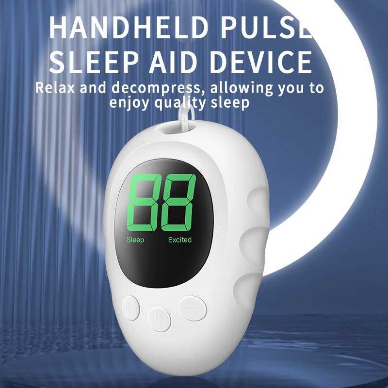 Microcurrent Sleep Aid Device Relieve Insomnia Instrument Help Sleep Night Anxiety Pres Relief Palm Pulse MassagerW250512