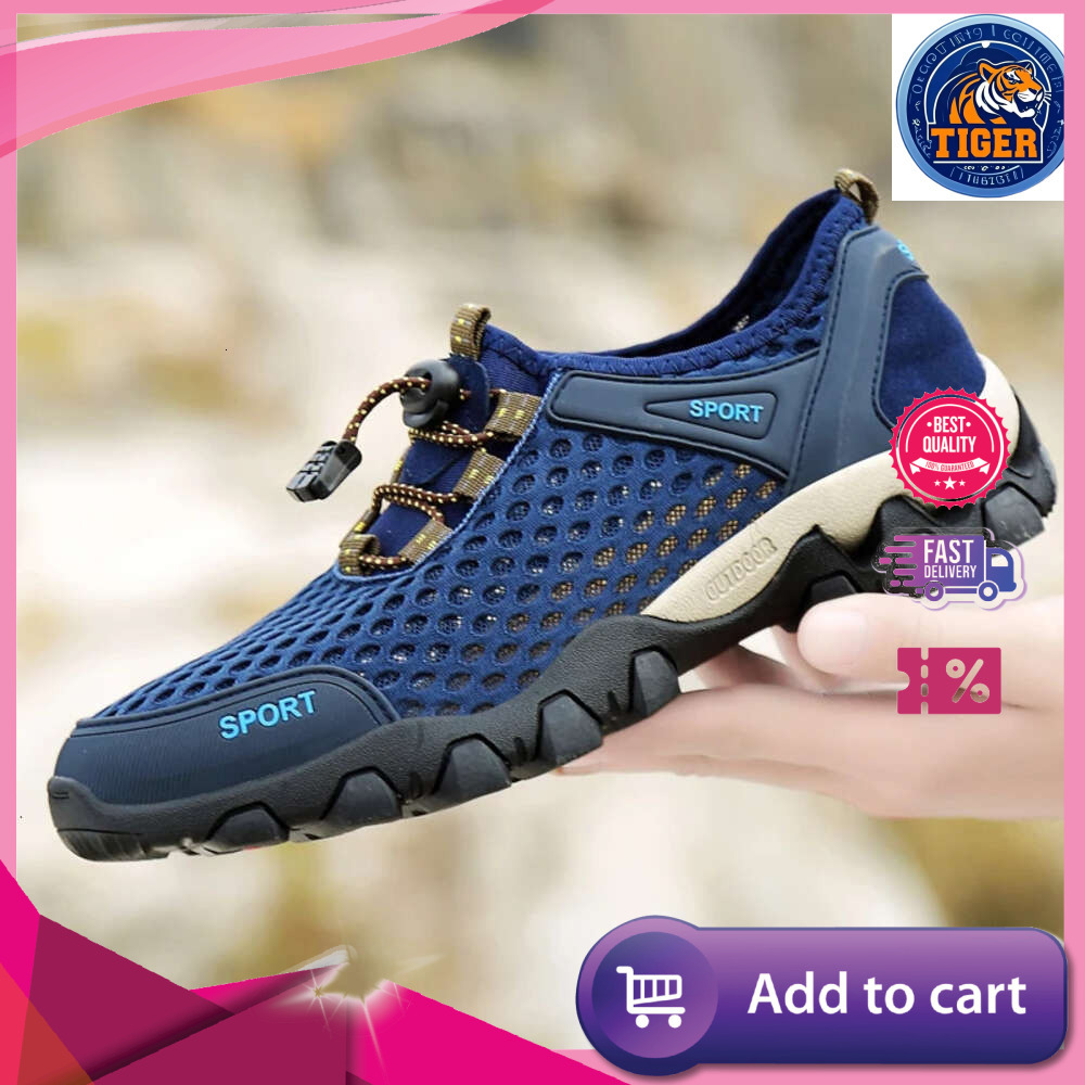 Ddmytiger Walking Summer Casual Fashion Breathable Mesh Non Slip Hiking Shoes Tennis Sneaker For Men Climbing Trekking Outdoor Shoes