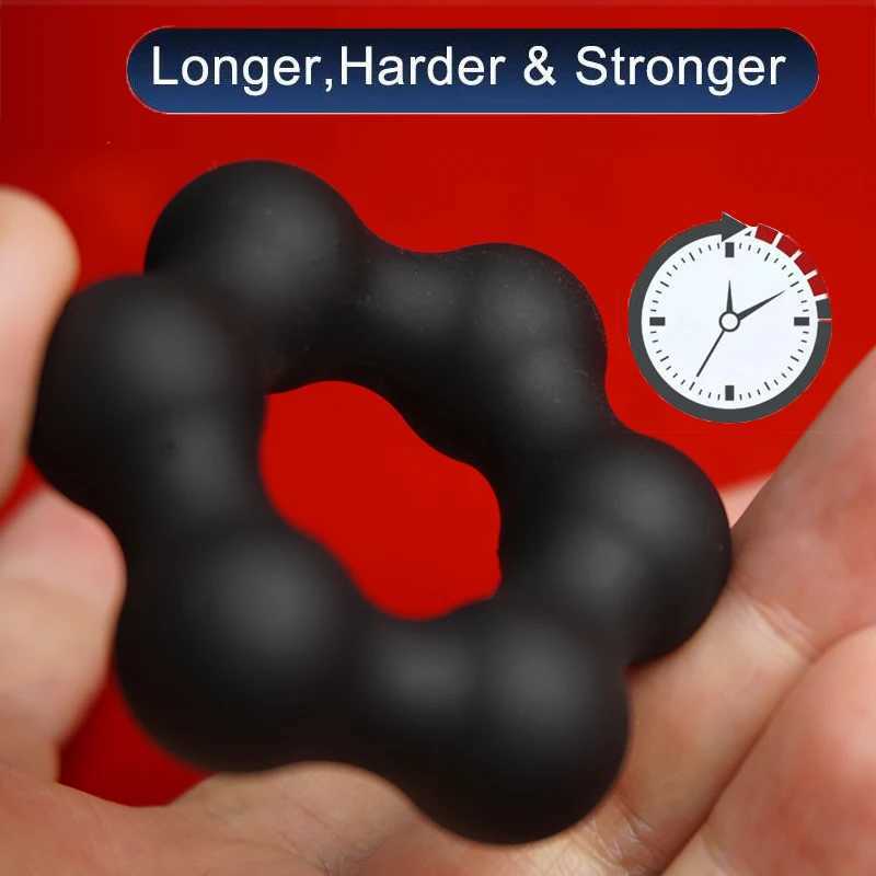 Beaded Cock RingDelayed Ejaculation Penis Sling Ball StretcherPenisring CockringTesticles Scrotum SqueezeSex Toys Men W250512