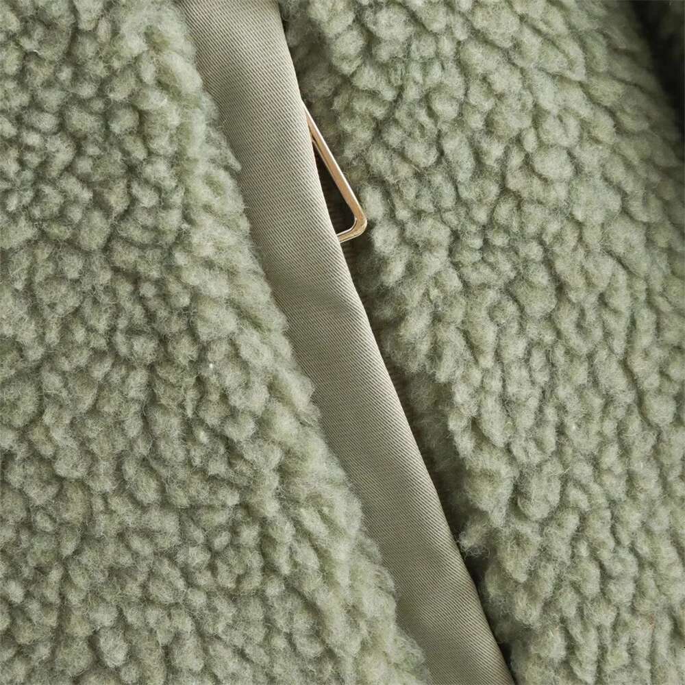 autumn new women's clothing style fashionable and versatile French casual hooded cardigan loose lamb wool jacket