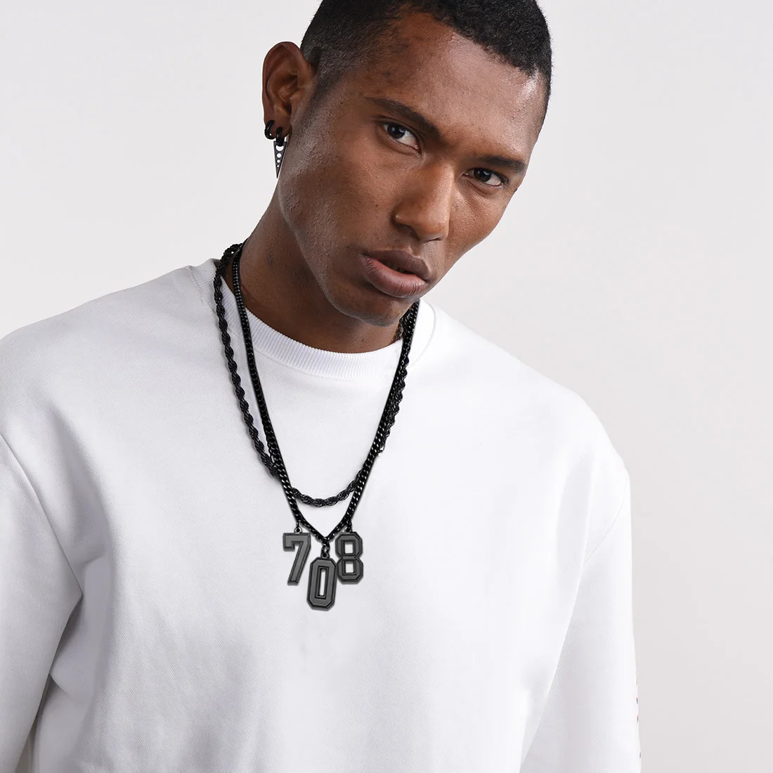 U7 Stainless Steel Custom Numbers Necklace Lucky Number Baseball Soccer Football Basketball Star Player Fans Unisex Jewelry Gift 250512
