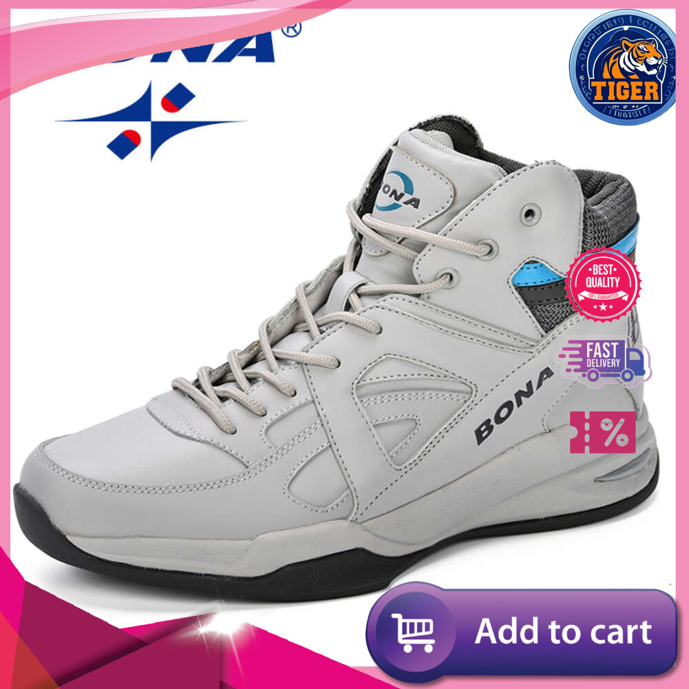 Ddmytiger Baskets Homme BONA Basketball Cow Split Outdoor Flat High Top Sport Shoes Men Trainers Zapatillas Comfy Outdoor Shoes