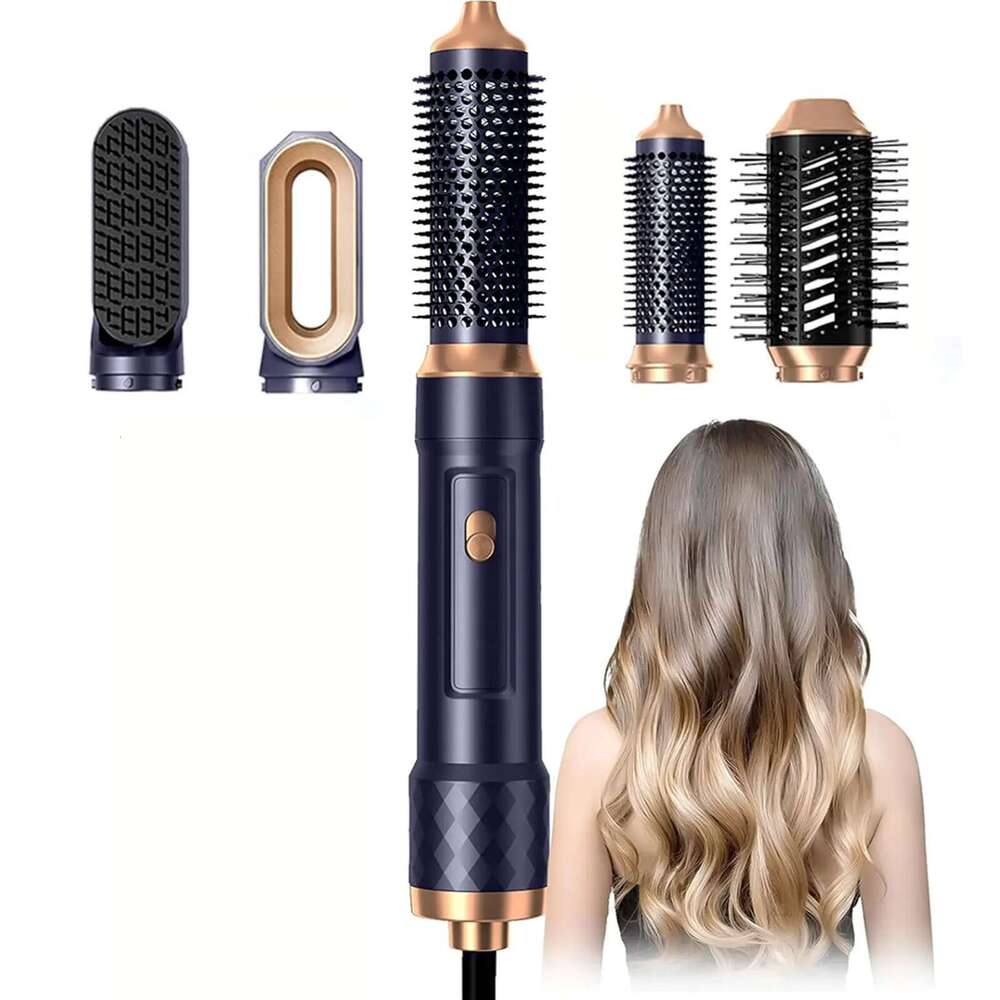6 In 1 Blow Auto Curling Iron Negative Ionic Hair Dryer Set With Thermal 60000Rpm Hot Air Brush