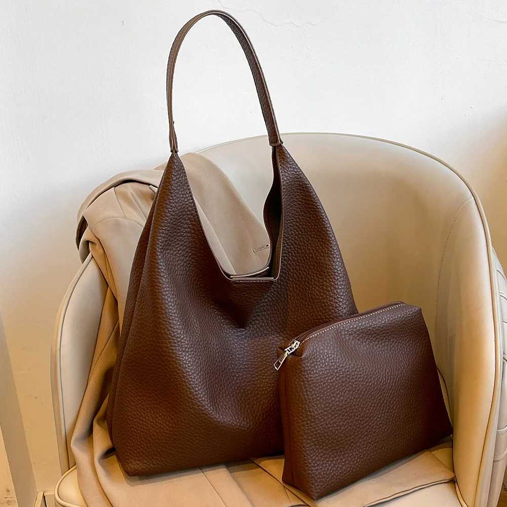 Shoulder Bag for Women Solid Color Slouchy Hobo Bag PU Leather Large Capacity Handbag Trendy for Work TravelXJ250512