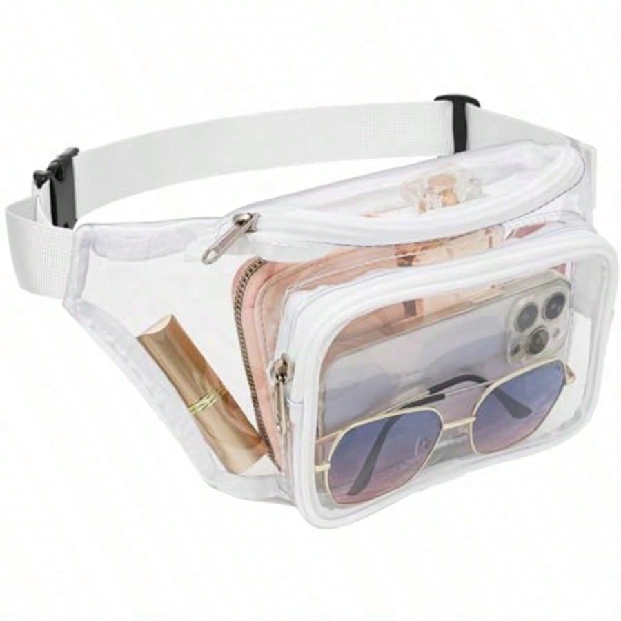 Stadium-Approved Clear Fanny Pack, Adjustable Belt Bag For Concerts / Sports Events, EventGo Series