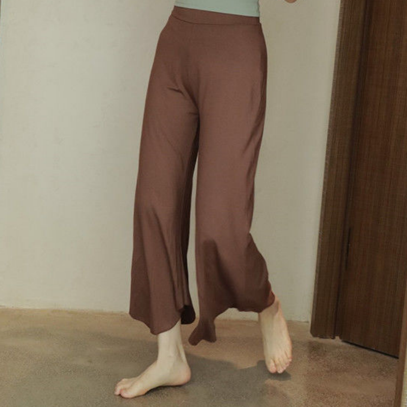Lightweight loose yoga summer slightly flared thin casual high-waisted breathable white cloud pants for women