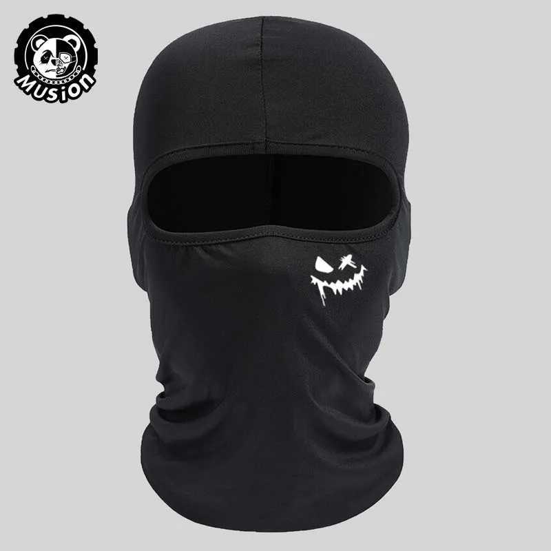 Musion Motorcycle Balaclava Fashion Print Sun Protection Full Face Mask Breathable Mask Balaclava Bicycle Cycling Head Cover OneW250512