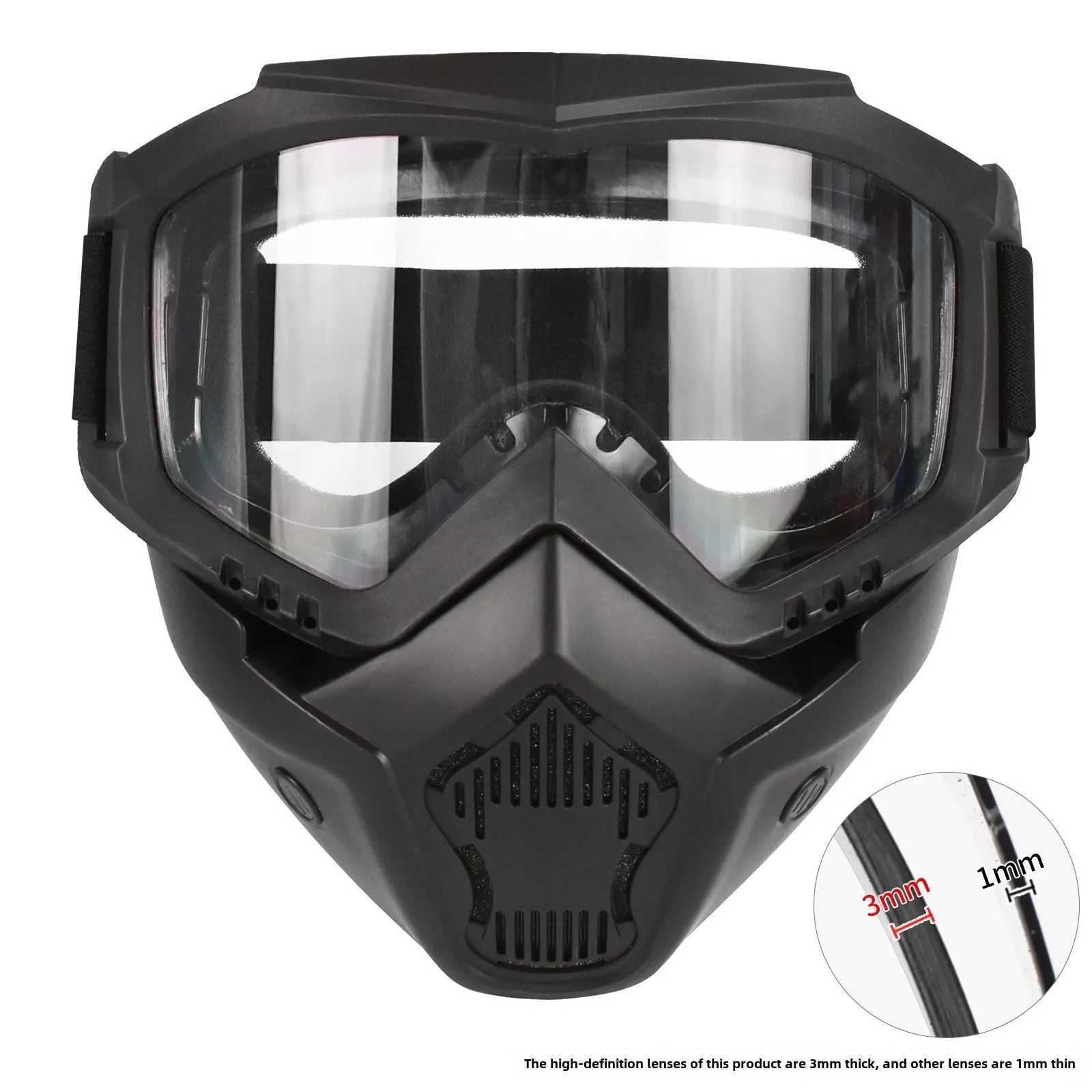Tactical Mask Outdoor Riding Cross-Country Skiing Goggles Mask Lens 3mm Outdoor CS Protective GearW250512