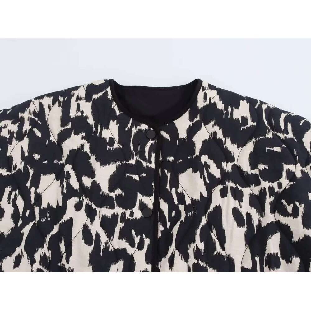2024 Autumn New Product European And American Style Women's Snake Skin Fashion Printed Button Long Sleeve Jacket