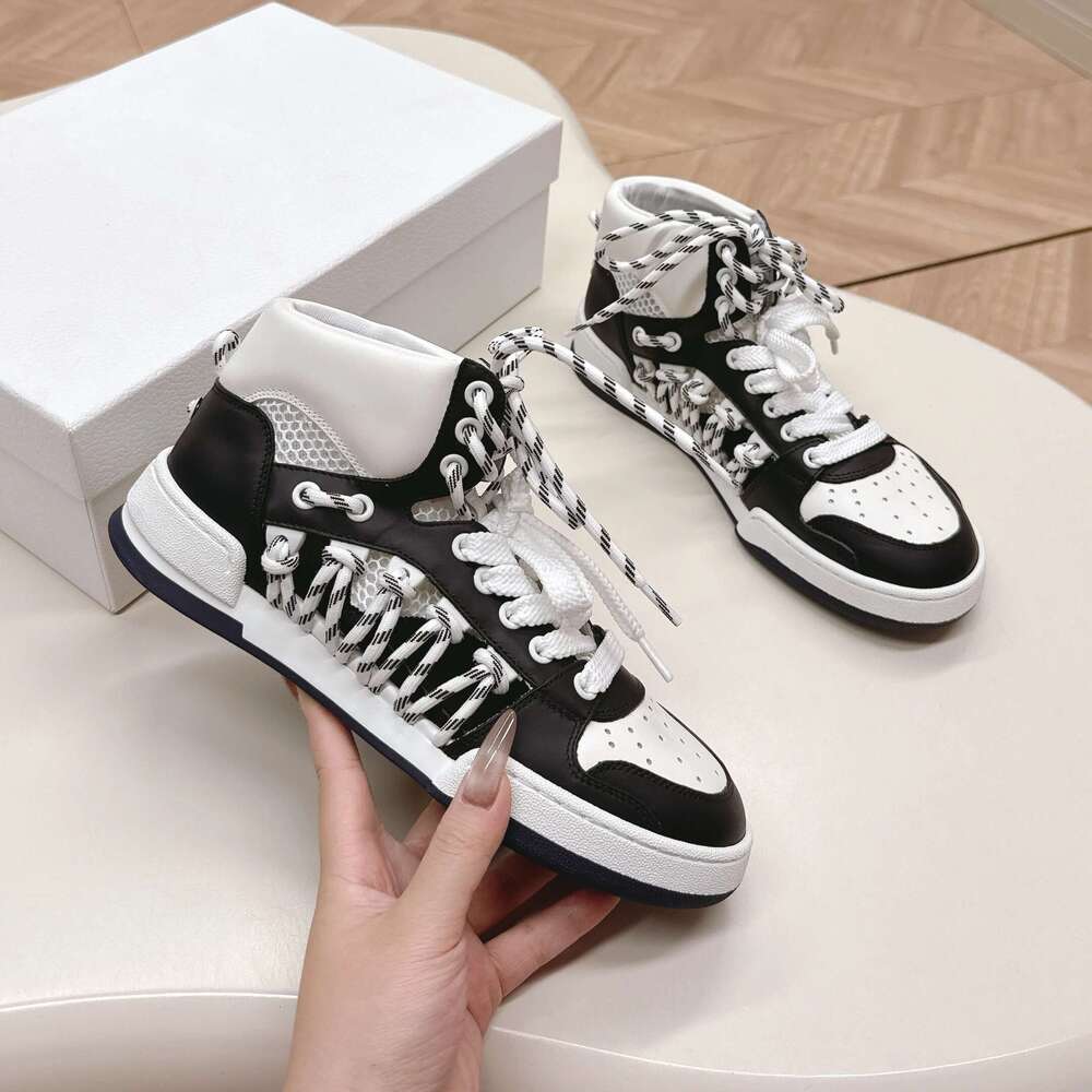 New Women Size35-44 Genuine Leather Couple Sneakers Mesh Sports Leisure Flats Hollow Designer Shoes Zapatillas De Mujer