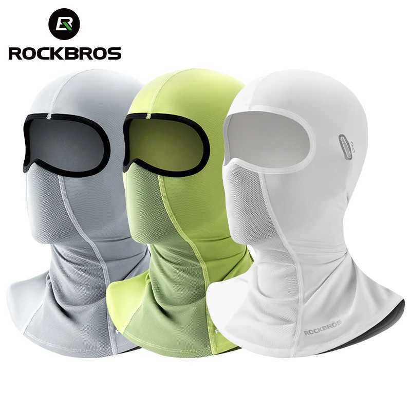 ROCKBROS UV Protection Face Cover Summer Cool Balaclava Ice Silk Anti-UV Cycling Full Face Cap Riding Headgear Masks BreathableW250512
