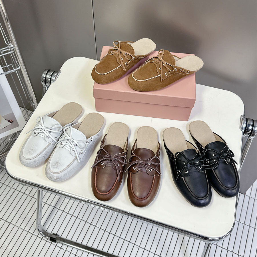 10A Top quality Classic mule sabot clog sandal slide Genuine leather Strap Flat slipper tazz slipper sliders Beach Luxury designer slides for comfortable woman shoe