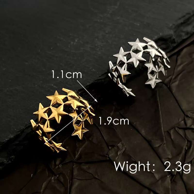 Fashion Star Half Face Opening Ring for Men Gothic Punk Devil Mask Coffin Adjustable Rings Jewelry