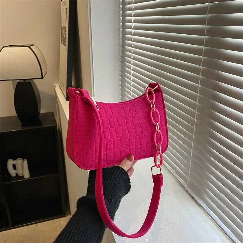 Lady Felt Armpit Design Tote Released Fashion Ladies Handbag Under Crescent Small Square Bag Lady Felt Armpit Design Z250512