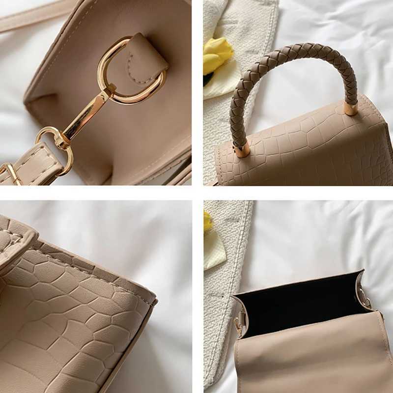 Womens Bag Western Style Shoulder Bag Handbag Korean Version Crocodile Pattern Small Square Bag Fashion And Simple Crossbod Z250512