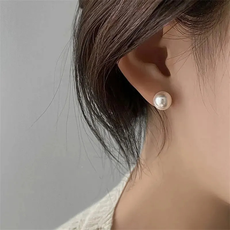 Senlissi- Wholesale 4-14mm Rio Silver Pearl Earrings 925 Sterling Silver Stud Earrings for Women Jewelry Gifts 250512