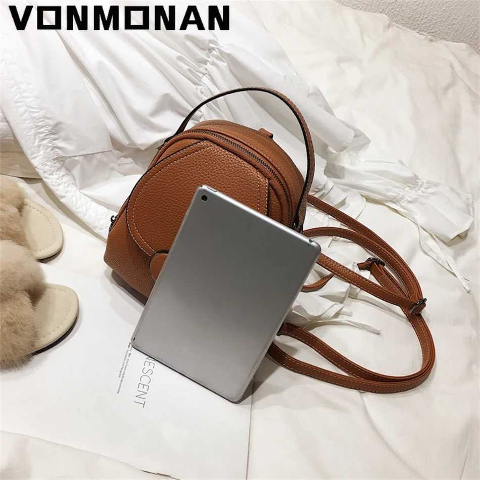 New Designer Fashion Women Leather Backpack Mini Soft Touch Multi-Function Small Rucksack Female Ladies Shoulder Bag Purse Z250512-1