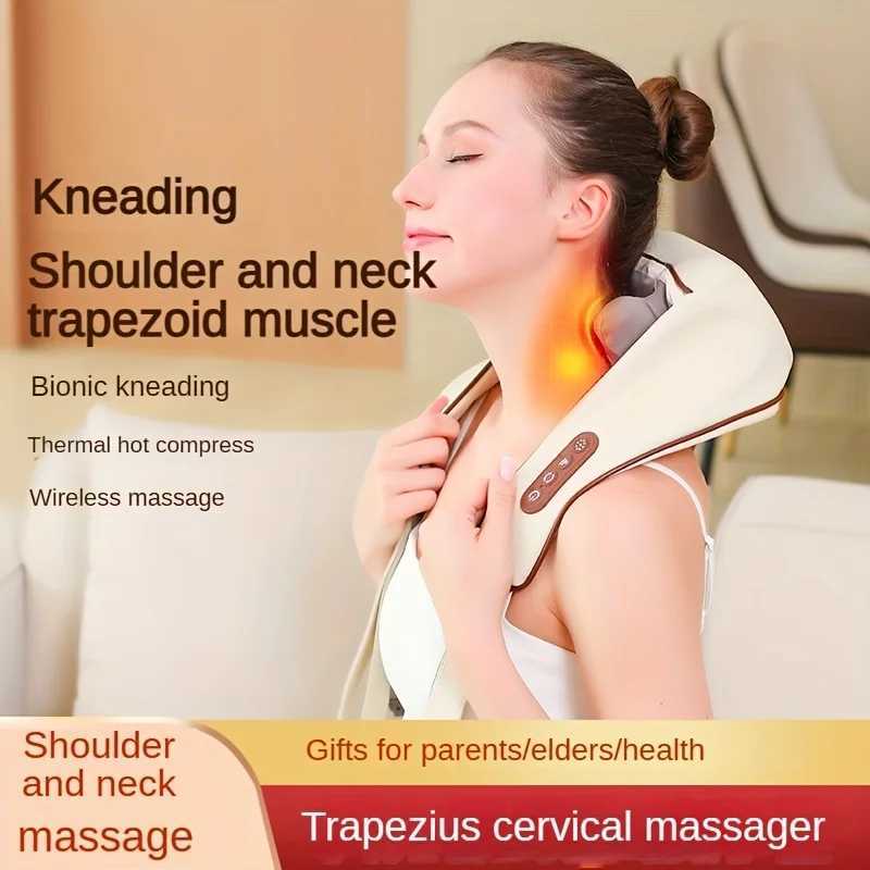 Shoulder and Neck Massager Professional Edition - With realistic humanoid massage rechargeable to relax muscles home masseurW250512