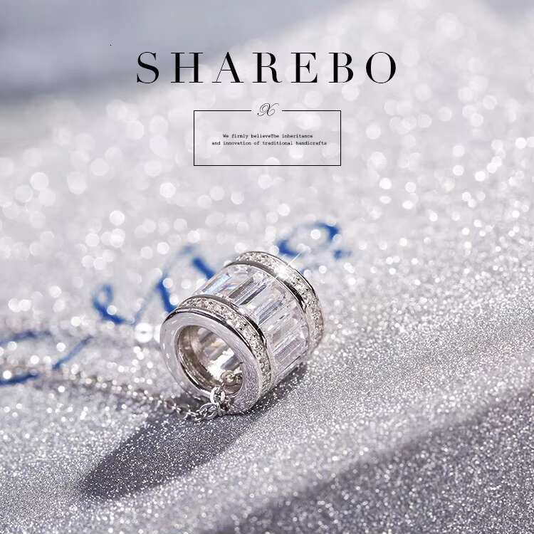 S temperament cylindrical necklace Korean version pure sier jewelry