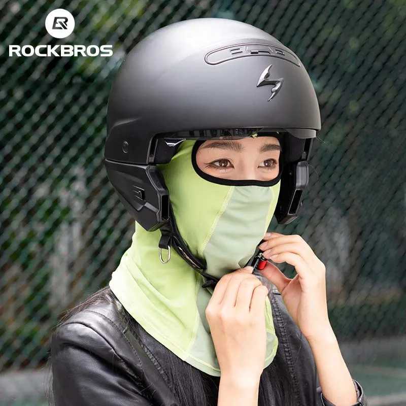 ROCKBROS UV Protection Face Cover Summer Cool Balaclava Ice Silk Anti-UV Cycling Full Face Cap Riding Headgear Masks BreathableW250512