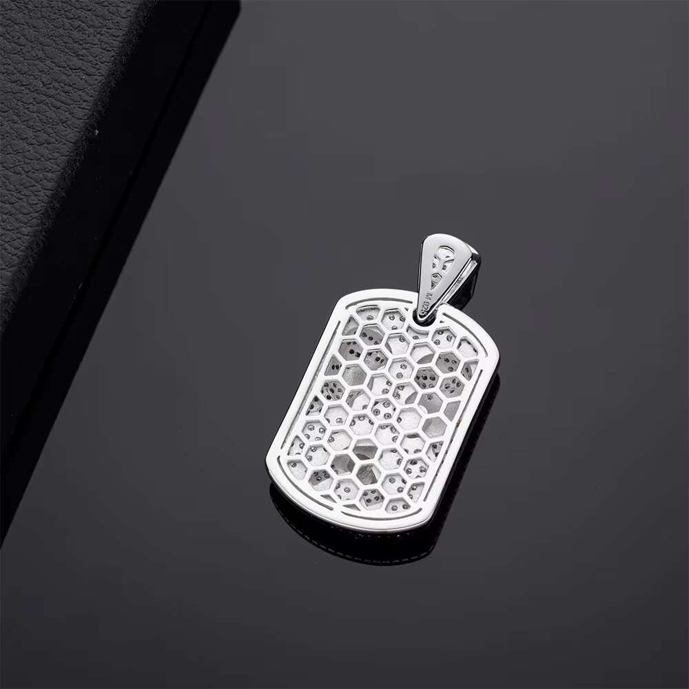 Fashion Design Trendy New Hiphop Jewelry Ice Out Cubic Zircon Diamond Gold Plated Brass Animal Leopard Square Pendant for Men