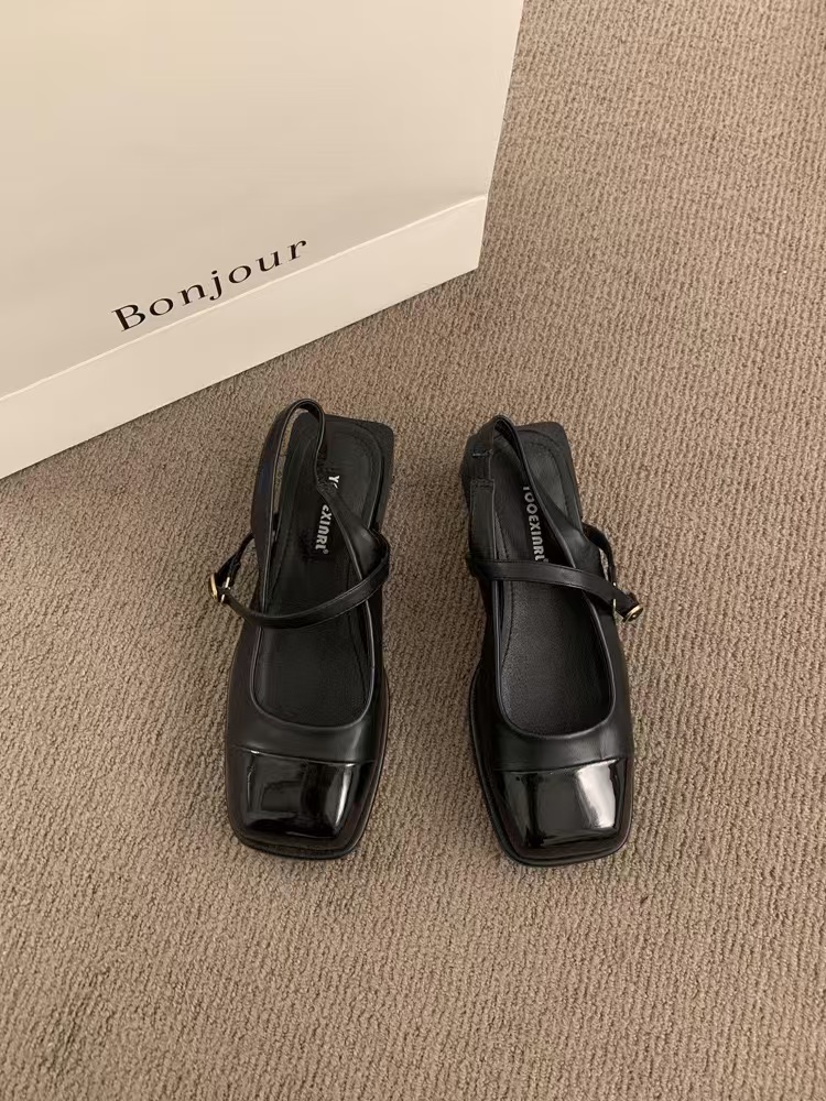 Mary Jane Women Pumps Elegant er Chunky Heel Square Toe Office Dress Shoes Party Loafers Woman atos De Mujer 240904