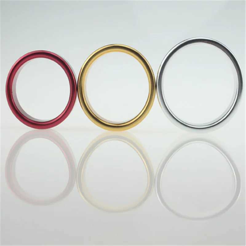 Sex Toys Penis Ring Aluminum Cock Rings Delay Ejaculation Adult Products Casing Delay Scrotum Lock Loops Sex Toys for Men W250512