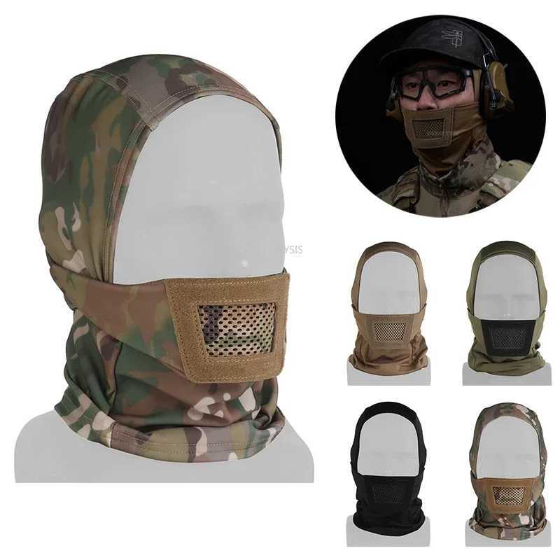 Tactical Balaclava Mask Outdoor Hunting Headgear Full Face Mesh Masks for Outdoor Hunting Airsoft ShootingW250512