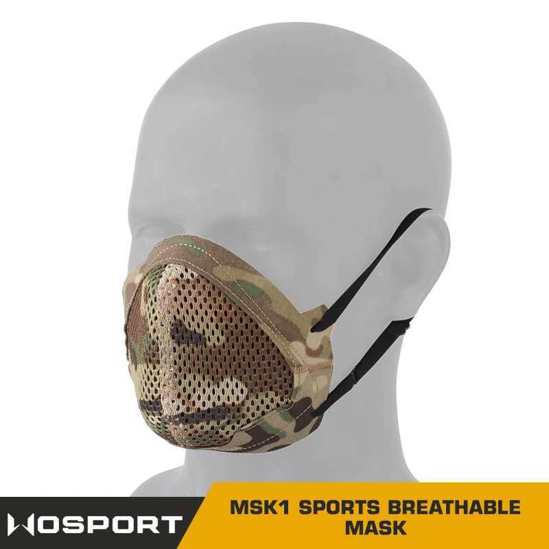 MSK Sports Breathable Mask Lightweight Soft Hunting Face Mask for CS GameW250512