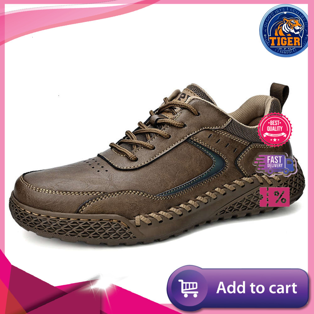 Ddmytiger S Korean Men Version Versatile Breathable Casual Shoes Non Slip Soft Soles British Fashion Trend One Foot Leather Outdoor Shoes